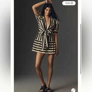 Striped Black and Cream Dress